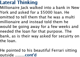 Lateral Thinking